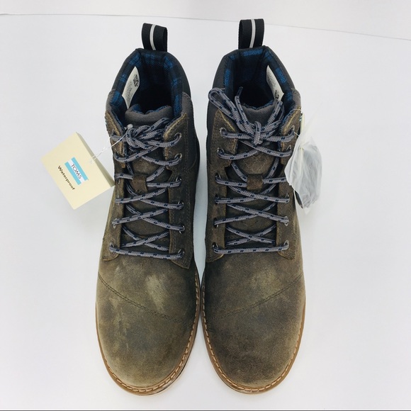 TOMS Men's Ashland Waterproof Grey Suede Boots - Picture 4 of 14